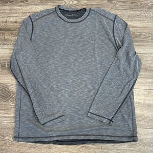 Tommy Bahama Charcoal Grey Soft long sleeve tee